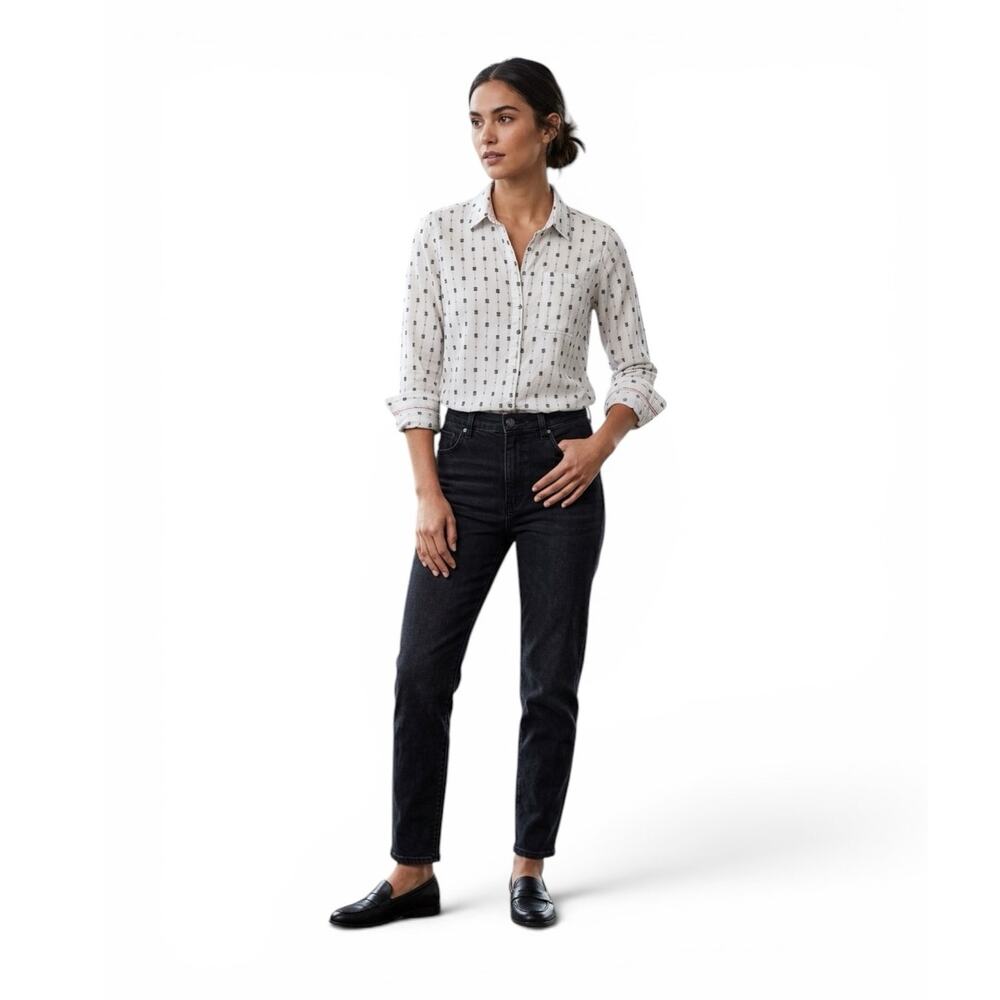 Anthropologie Maeve ClipDot button down shirt size 10